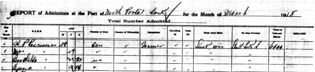 North Portal Border crossing 1918
